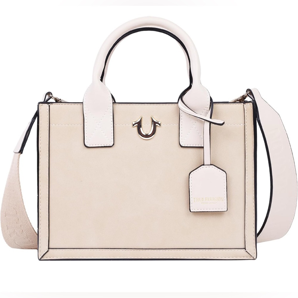 True Religion Tote Bag, Women's Modern Edge Faux Suede Purse Handbag
